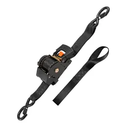 Retractable Ratchet Straps, 2 In X 10 Ft, Tie Down Straps With S Hooks, 3033 Lbs Break Strength, 2 Soft Loops, Tie Down Ratcheting For Moving, Trailers, Motorcycles, Kayaks, Car Roof, 2 Pack