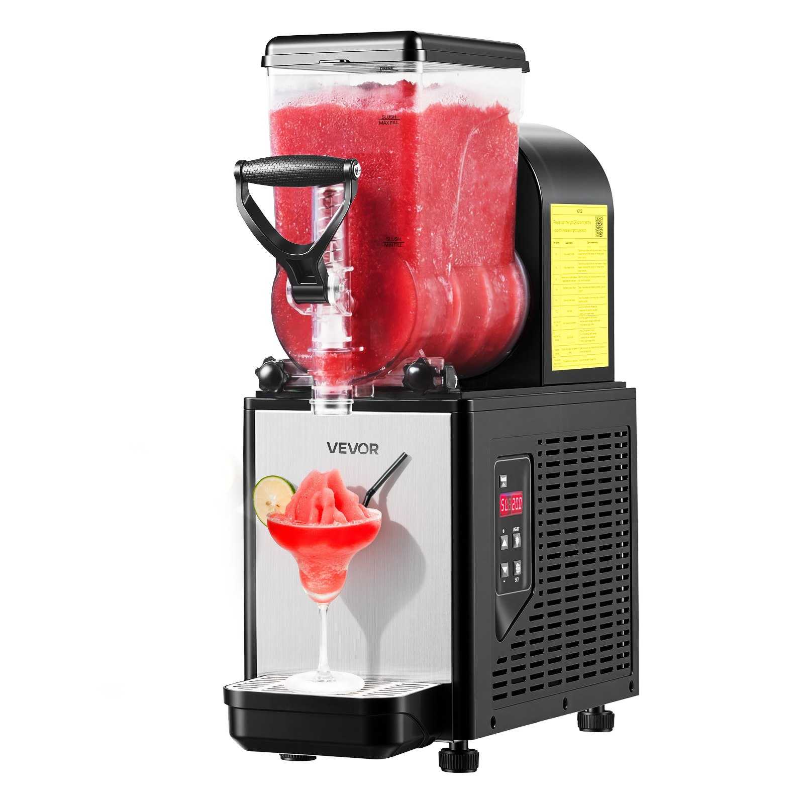 Slushie Machine, 6L 1.6Gal Commercial Slushy Maker, F Rozen Drink Maker With Self-Cleaning, Margarita Machine For Restaurants Bars Party For Slushie, Margaritas, Milkshake & More