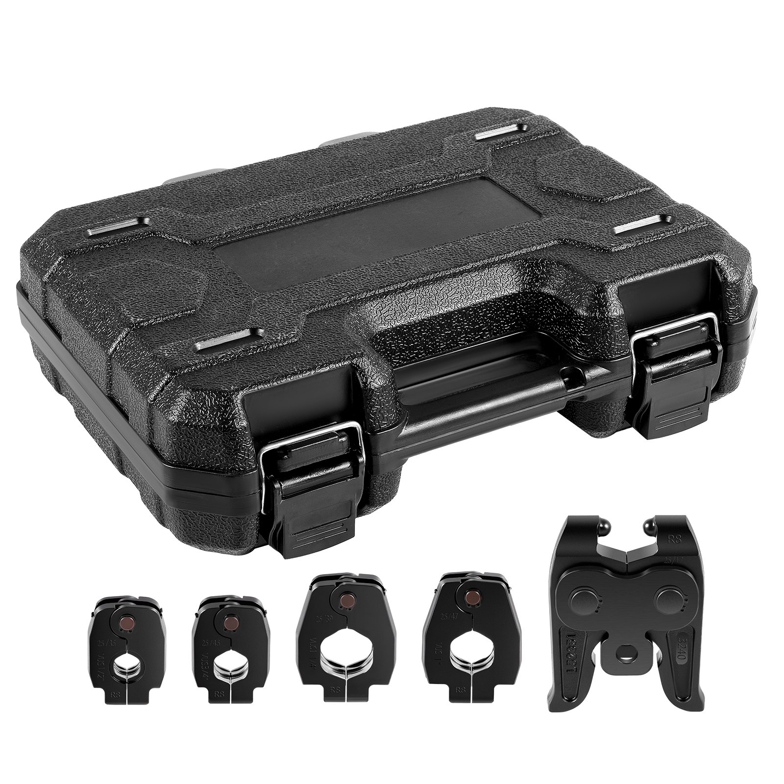 5PCS ProPress Pressing Kit For Standard Series Press Tools, 4PCS Press Rings 1 2, 3 4 , 1 , 1-1 4 & R8 Actuator For ProPress Copper Pipes, Compatible With 32KN Press Tools For 180 Operation