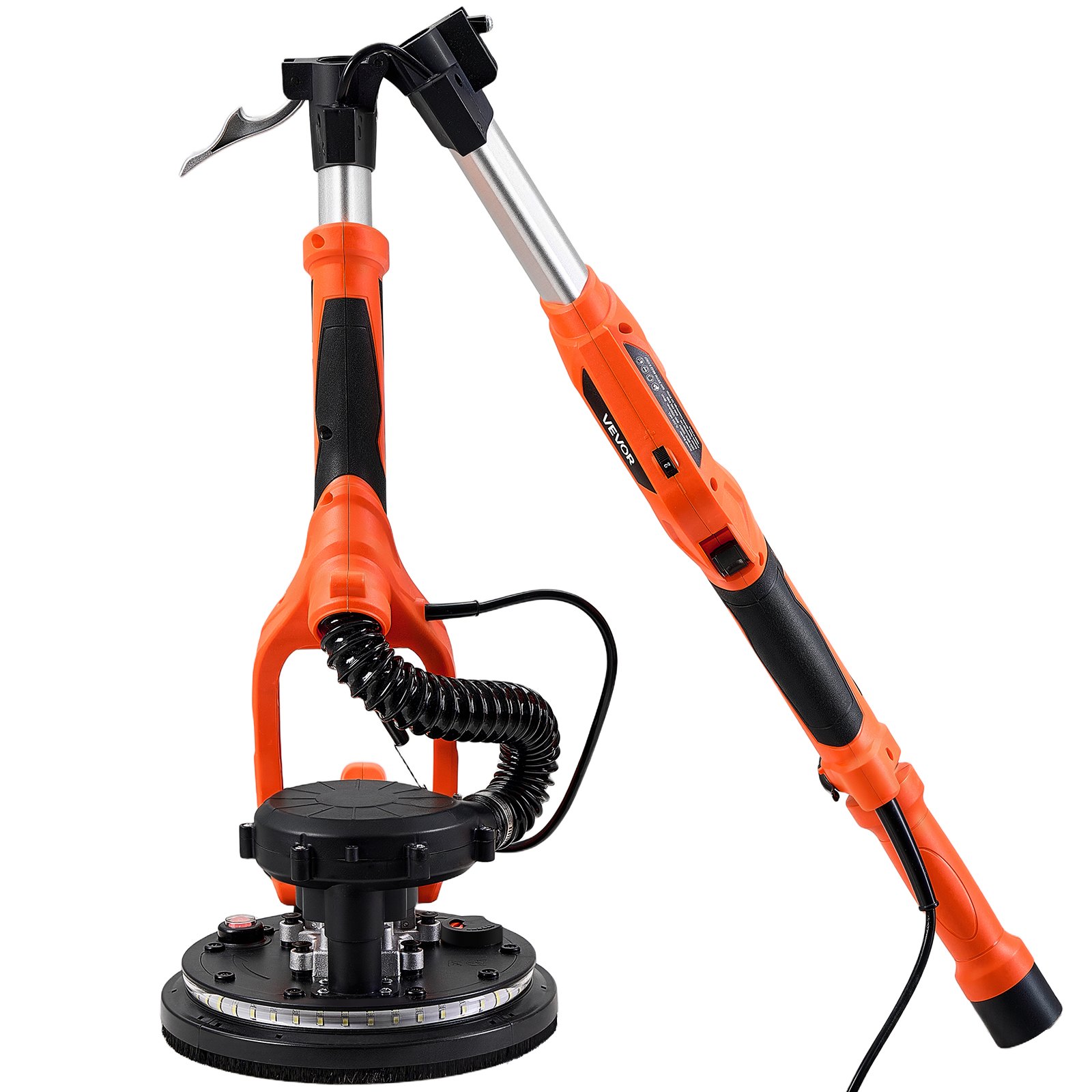 Drywall Sander, 1150W Electric Drywall Sander, Popcorn Ceiling Removal Tool With Vacuum Dust Collection, 5 Variable Speed 800-1700 RPM, LED Light, Foldable & Extendable Handle, 15 Sanding Discs