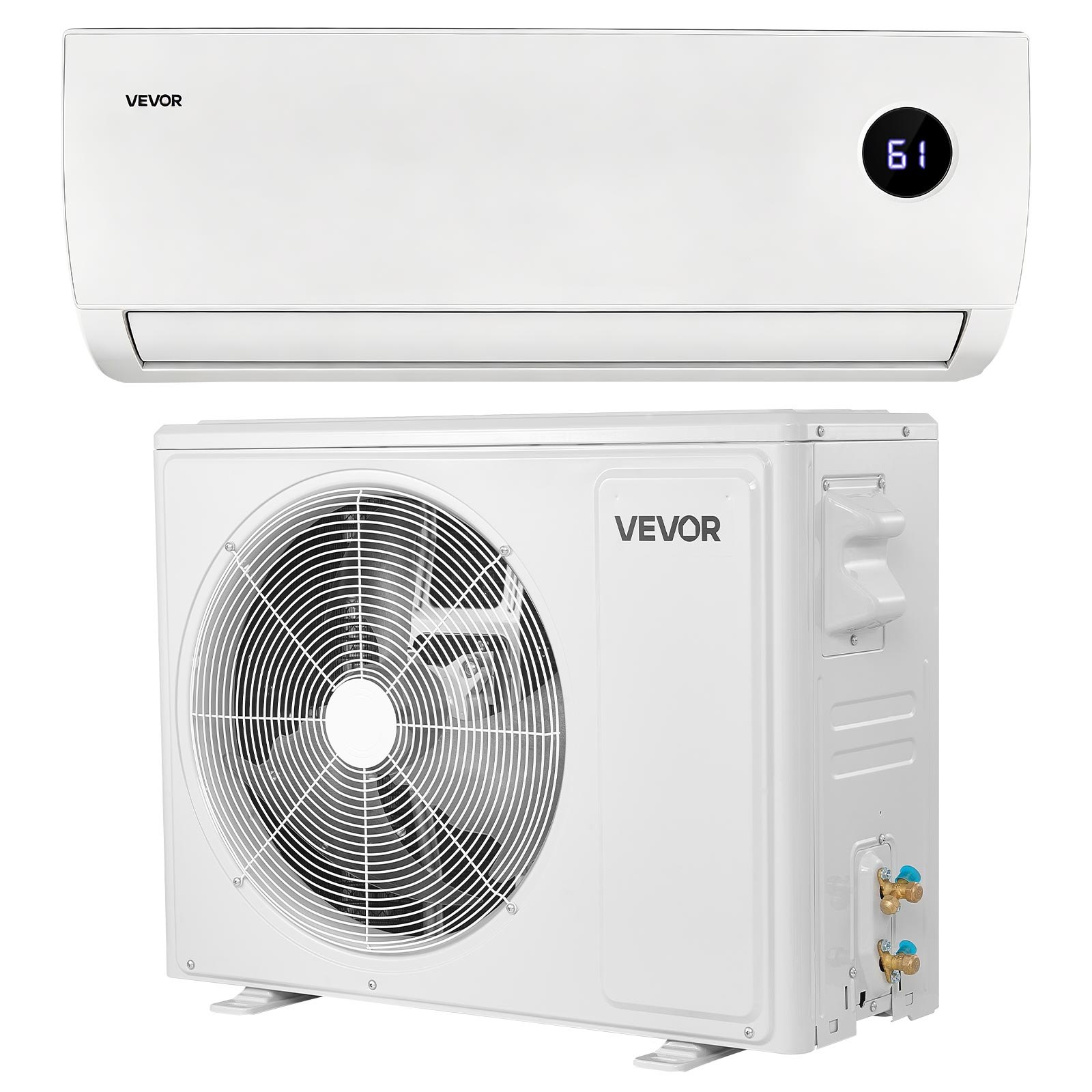 Mini Split Air Conditioner, 12,000 BTU AC  12,500 BTU Heat, 115V 19 SEER2 High Efficiency Energy Saving, Quiet Inverter System For 750 Sq.Ft Coverage Area, Easy To Maintain, For Home, Office