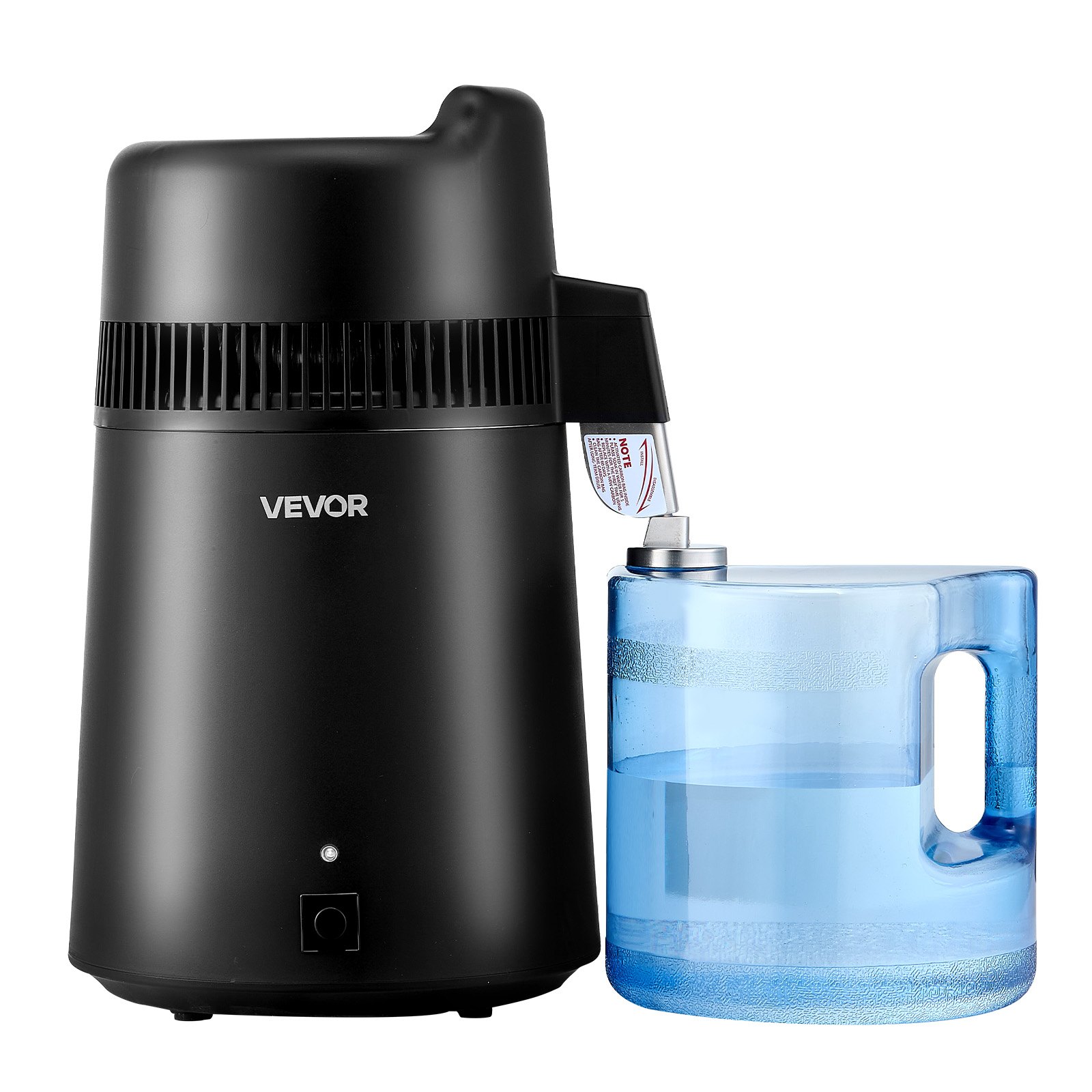 Water Distiller, 6L 1.6 Gallon Larger Pure Water Purifier Filter For Home Table Countertop, 900W Plastic Distilled Maker, Stainless Steel Interior Drinking Machine To Make Clean Waters, Black