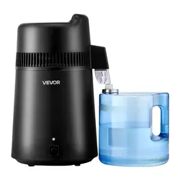 Water Distiller, 6L 1.6 Gallon Larger Pure Water Purifier Filter For Home Table Countertop, 900W Plastic Distilled Maker, Stainless Steel Interior Drinking Machine To Make Clean Waters, Black