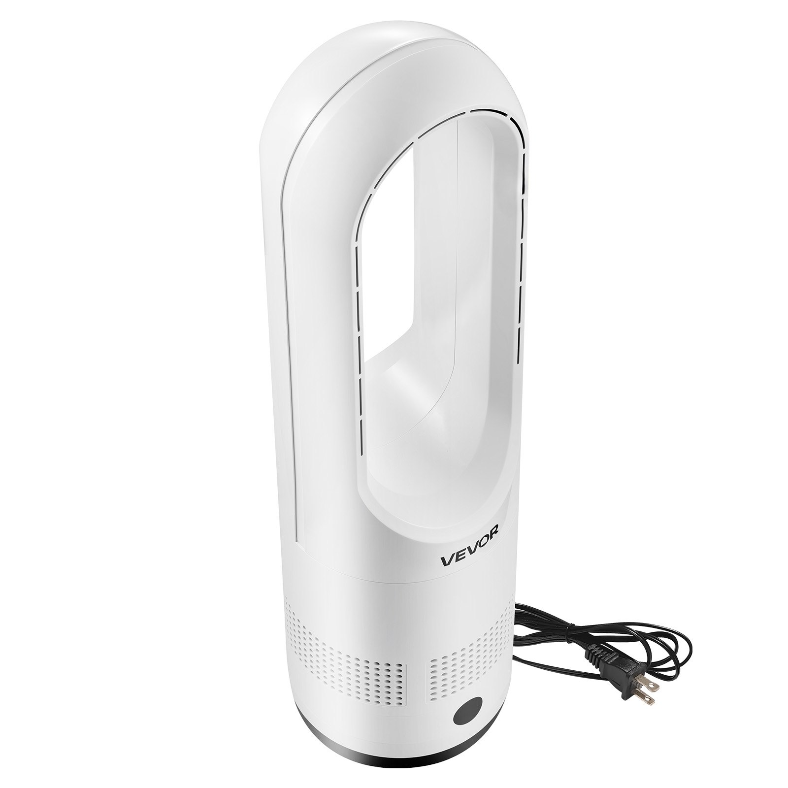 Bladeless Tower Fan, 80 Oscillating Standing Fan, 8 Speeds & 9-Hour Timer, 15.42 Ft High Velocity Floor Air Circulator, Powerful Airflow With Remote For Bedroom, Living Room, Home, Office,White