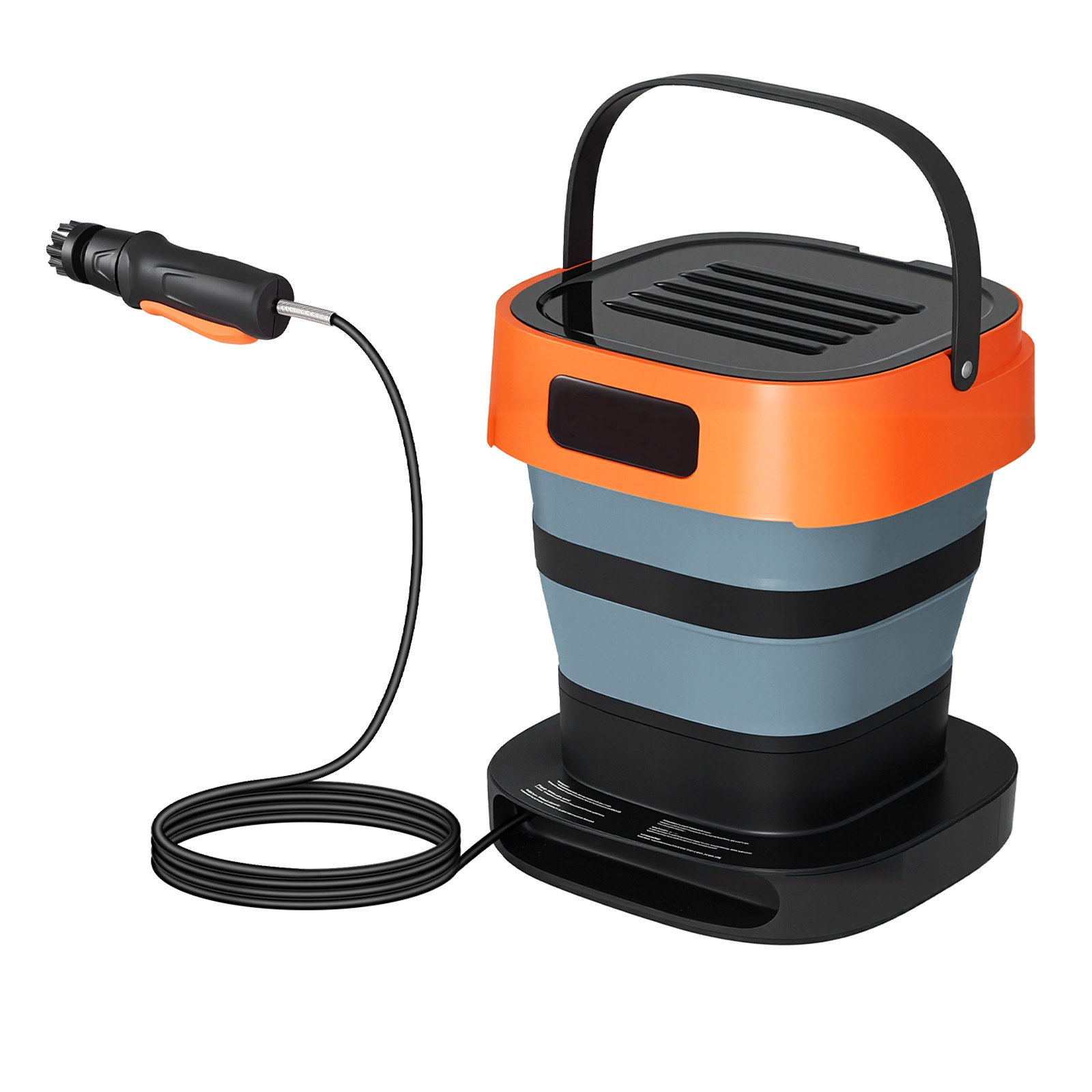 Portable Cordless Pressure Washer With 2.64 Gal Tank, Foldable Power Washer 109 Max PSI 0.79 Max GPM, 3 Nozzles,Flexible 78.7 In Hose, Type-C Charging, For Bike Cleaning, Patio, Camping, Garden