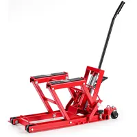 Hydraulic Motorcycle Lift Jack, 1500 Lbs Capacity, ATV Lift Jack Portable Motorcycle Hoist Stand With 4 Wheels, 4.5-15.2 Height Range, Hydraulic Foot-Operated Hoist Stand For ATVs, Dirt Bikes