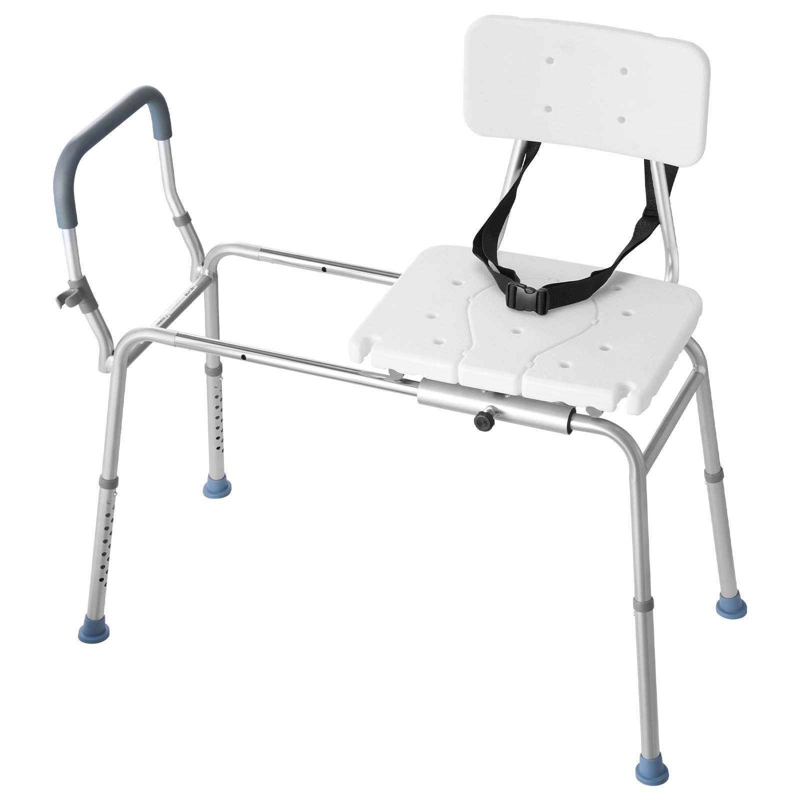 Sliding Shower Chair, 400 Lbs Capacity Tub Transfer Bench For Bathtub, Heavy Duty Shower Bench With Arms And Backrest, Height Adjustable Seat For Handicap, Adults, Seniors, Elderly And Disabled