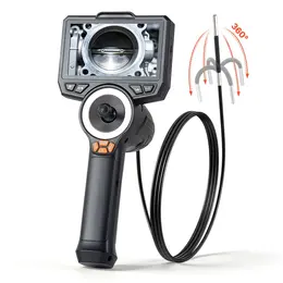 3.9mm Articulating Borescope, 4-Way, 4.5-inch IPS Screen, 8X Zoom, Light, 4.9 ft Cable