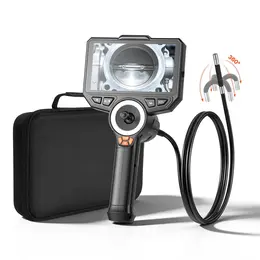 Articulating Endoscope With Light, 4-Way 360 Articulated Borescope Camera, 6 HD IPS Screen, 1920 X 1080 Lens, 8X Zoom, 7000mAh Battery, IP67 Waterproof For Auto, Plumbing  4.9FT Snake Cable