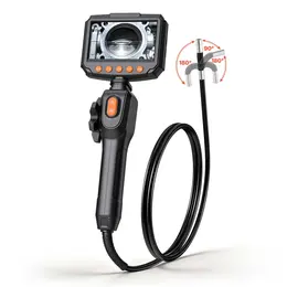 Articulating Endoscope With Light, Two-Way Articulated Borescope Camera, 4.3 HD IPS Screen, 1280 X 720 Lens, 8X Zoom, IP67 Waterproof Inspection Snake Camera For Auto, Plumbing  4.9FT Cable
