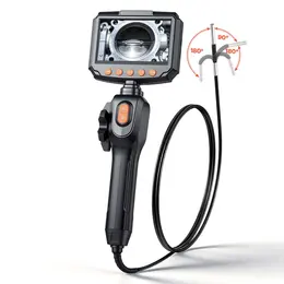 Articulating Borescope With 0.15 Ultra Slim Lens, Two-Way Articulated Endoscope With Light, 4.3 IPS Screen, 1280 X 720 HD Lens, 8X Zoom Inspection Camera For Automotive, Tight Mechanical Space