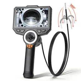 Articulating Borescope, 0.15 in. Lens, 4-Way Articulation, 6 in. IPS Screen, 8X Zoom, 7000mAh