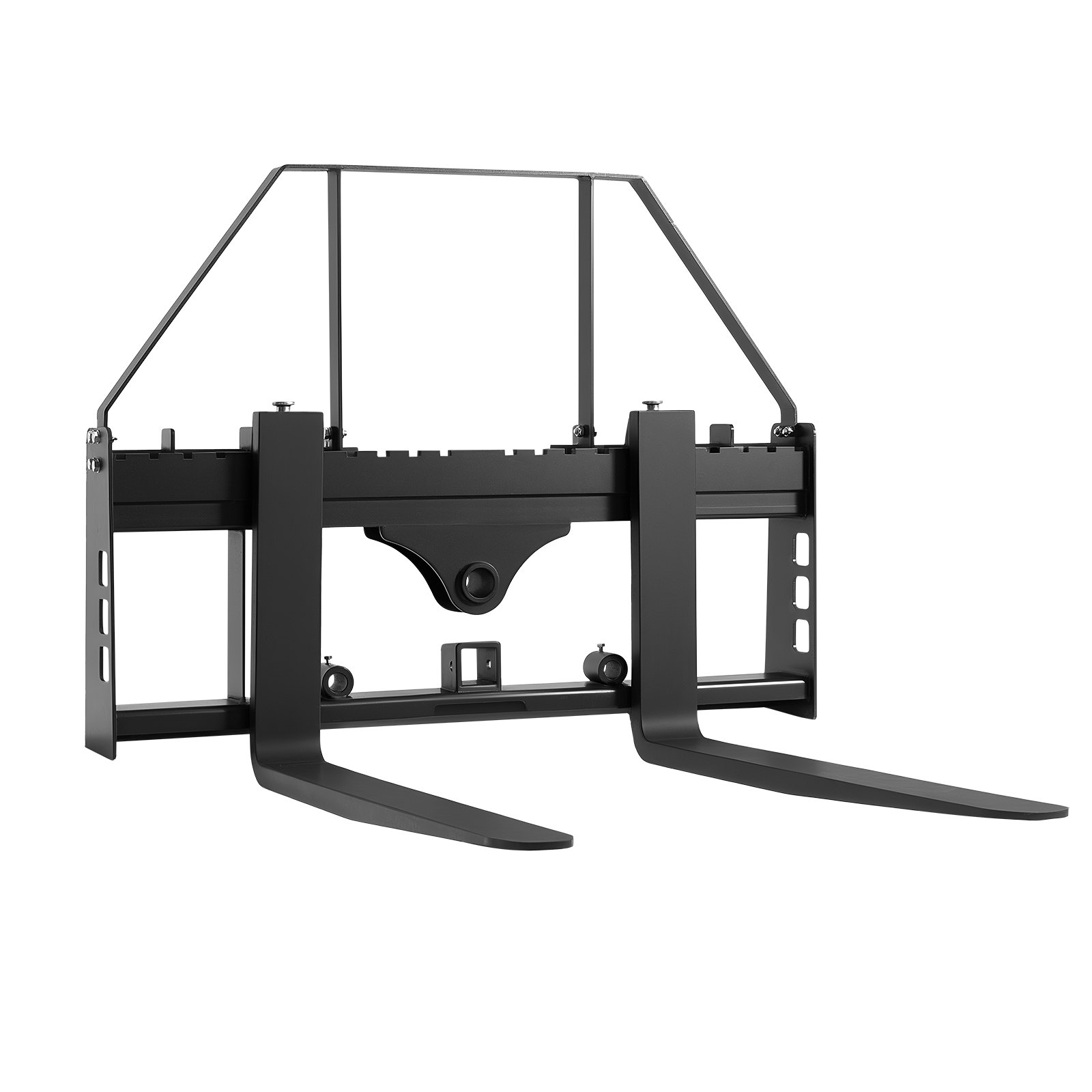 Pallet Fork Frame Attachment With 48-inch Skid Steer Pallet Forks 4000 Lbs