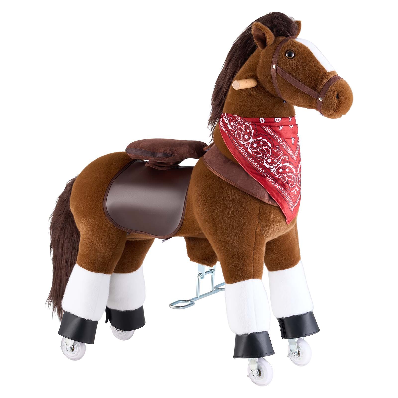 Ride On Horse, Riding P Ony Toys For Kids, No Battery Required, Smooth Wheels With Anti-Roll Stop Ring, Upgraded Raised Seat, Handles, Sturdy Pedals, 176 Lbs Max Load Capacity For Ages 6