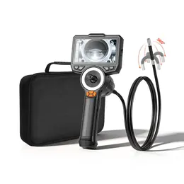 4-Way Articulating Endoscope With Light, True 1080P HD Industrial Borescope Inspection Camera With Articulated Probe, Flexible Snake Scope Cam For Wall Automotive Engine Inspect-4.9FT