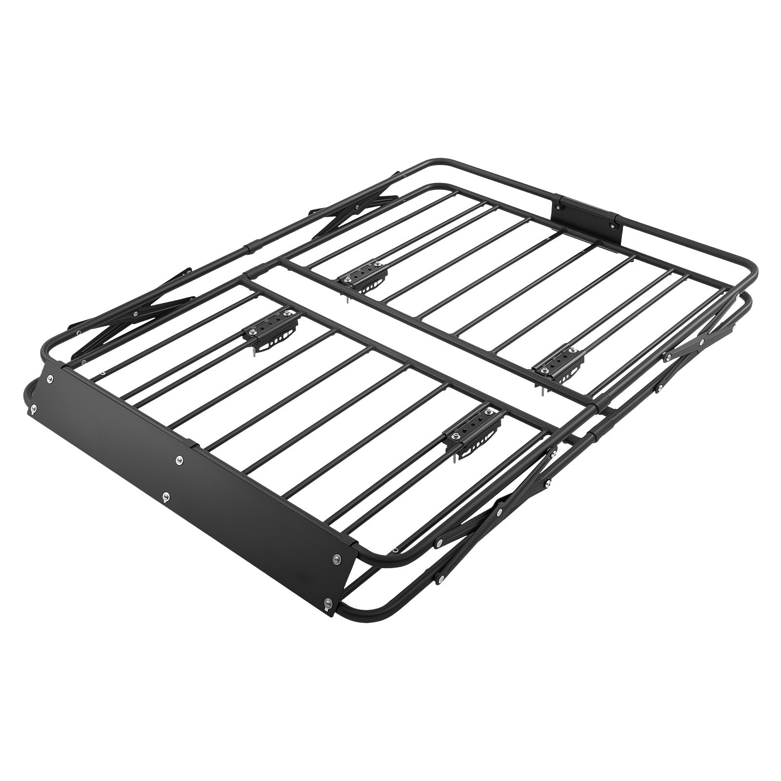 Roof Rack Cargo Basket, 46 X 36 X 4 In, Heavy Duty Roof Top Carrier Basket With Folding Design, 200 Lbs Capacity, All-Weather Easy-Install Car Top Luggage Holder, Universal Fit For SUV Truck Car