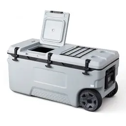 106QT Hard Rolling Cooler, Leak-Resistant, 48-Hour Ice Retention