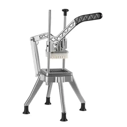 French Fry Cutter, Commercial Vegetable Chopper With 4 Blades (1/2", 3/8", 1/4" & 6-Wedge With Corer), Lever Stainless Steel Potato Slicer For Home Thick, Regular & Thin Fries Cut, Onion, Fruit