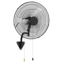 Wall Mount Fan, 20 In Wall Mounted Hanging Fan Oscillating, 3-Speed, Long Airflow Distance, Adjustable Rotation Angle, Mechanical Powerful For Industry, Commercial, Garage, Workshop, Gym, Black