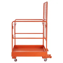 Forklift Safety Cage, 36.2 x 41.1 Inch, 1200 Lbs, 4 Wheels, Collapsible