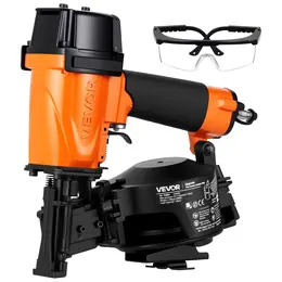 Professional Roofing Nailer CN45N, 3/4" To 1-3/4" 15 Degree Air Roofing Nail Gun, 4–5 Nails/S Ultra-Fast Nailing, 70-110 PSI Pneumatic Coil Nailer For Asphalt Shingles, Roof Sheathing