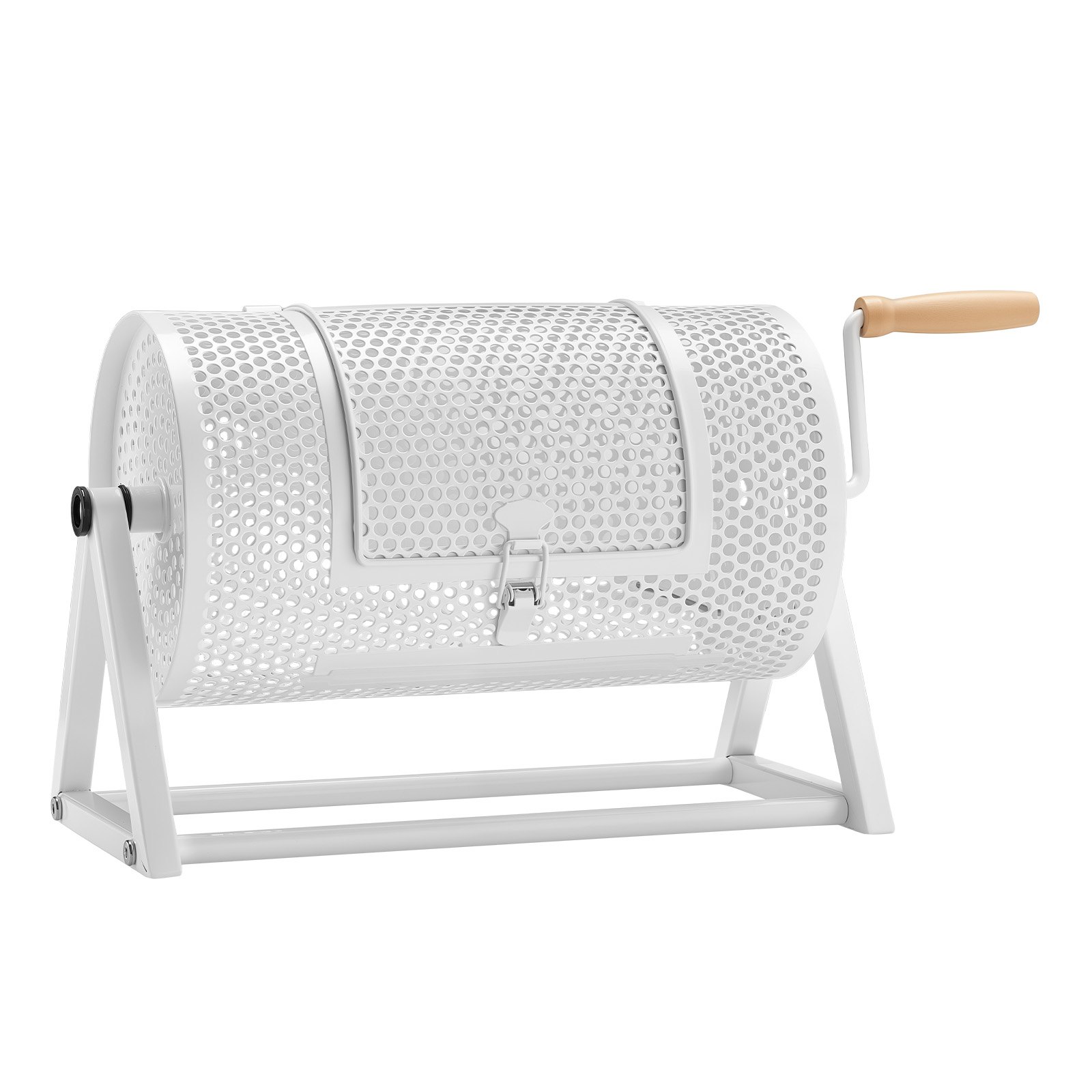 Raffle Ticket Spinner, 11.6" X 6.6" Holds 2500 Tickets Or 100 Ping Pong Balls, Raffle Drum Lottery Spinning Cage With Reinforced Handle, Stable Triangular Stand, For Events And Gatherings, White