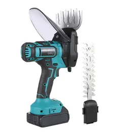 20V Cordless Grass Trimmer 2000mAh 2 In 1 Handheld Electric Lawn Trimmer Hedge Trimmer With Pruning Shear For Gardening
