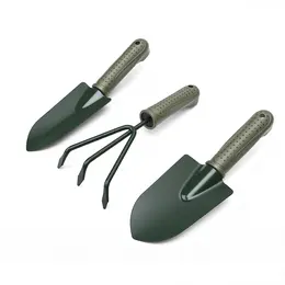 Garden Tool Set Ergonomic Handle Wide And Narrow Shovel 3 Prong Rake With Storage Bag For Gardening