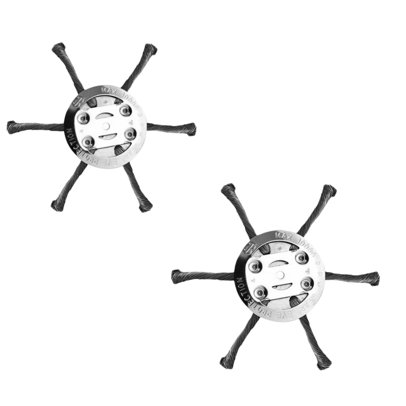2pc  6 Inch 6Wire Steel Trimmer Head, Replacement Head Steel Wire Brush For String Trimmer Fits Gas And Electric Lawn Mowers