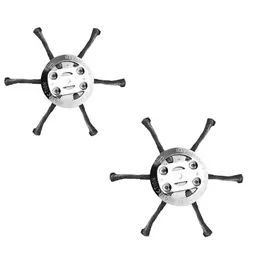 2pc  6 Inch 6Wire Steel Trimmer Head, Replacement Head Steel Wire Brush For String Trimmer Fits Gas And Electric Lawn Mowers