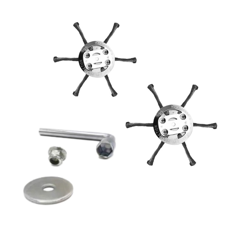 6in Heavy Duty 6Wire Steel Brush Cutter Head, Replacement Disc For Gas  Electric Weed Trimmers