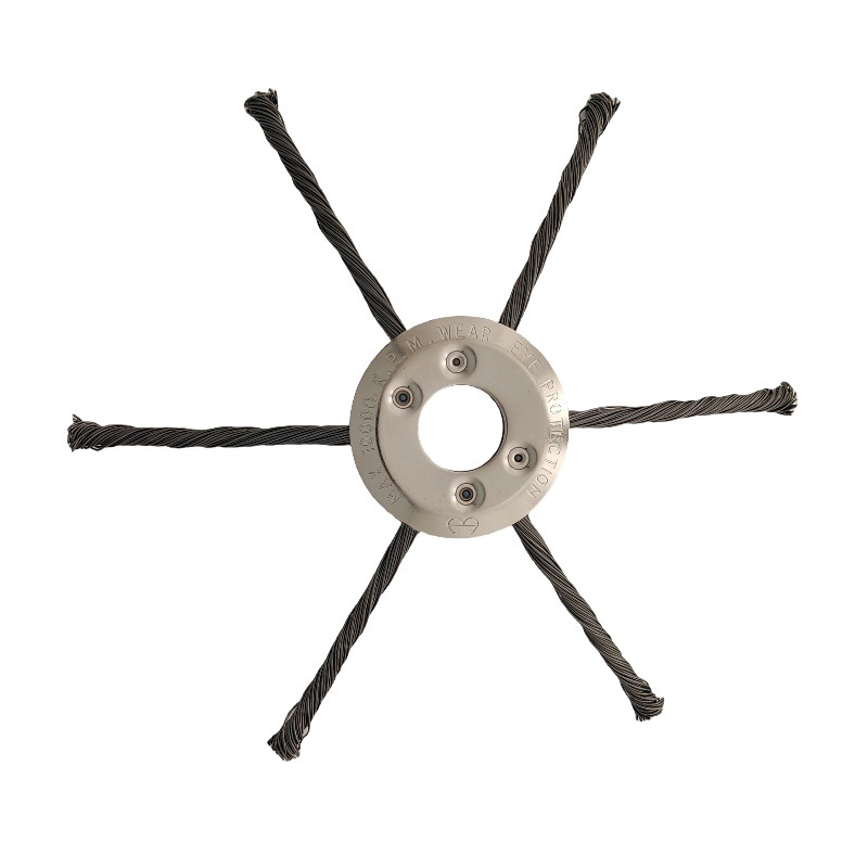 Steel Wire Trimmer Head, Heavy Duty Brush Cutter Blade For Lawn Mowers, Weeding, Moss & Rust Removal, Fits Gas Trimmers