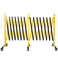 23FT Retractable Metal Barricade with Casters