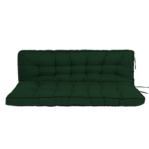 Outdoor Swing Cushions 70 Inch,Waterproof 4in Thick Porch Swing Cushion Replacement With Backrest And Ties,Comfortable 2-3 Seat Pation Swing Pad For Backyard,Garden,Lawn,Outdoor Furniture Dark Green