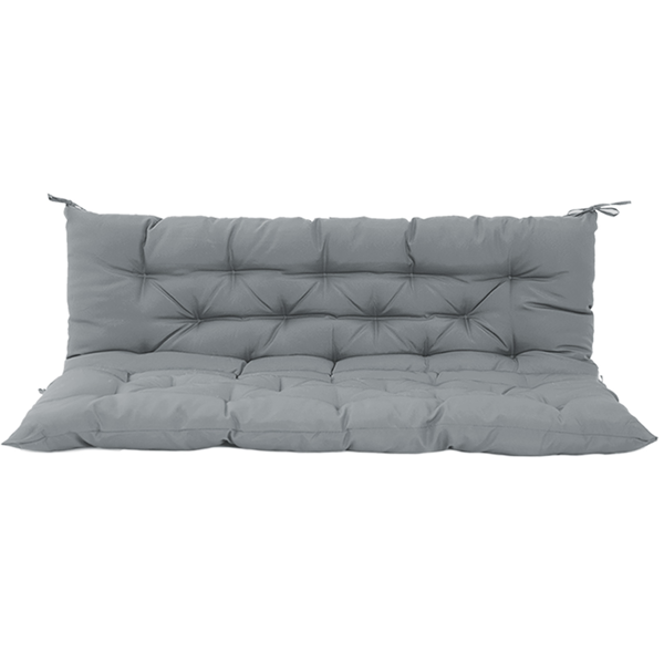 Outdoor Swing Cushions 70 Inch,Waterproof 4in Thick Porch Swing Cushion Replacement With Backrest And Ties,Comfortable 2-3 Seat Pation Swing Pad For Backyard,Garden,Lawn,Outdoor Furniture Light Grey