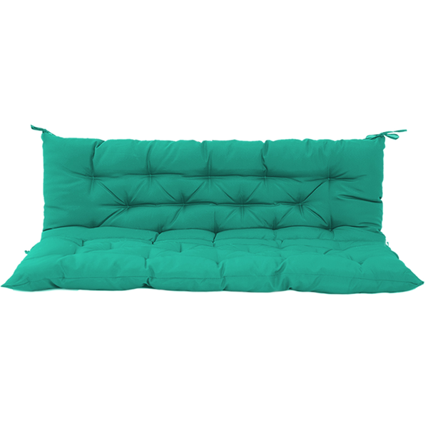 Outdoor Swing Cushions 60 Inch,Waterproof 4in  Thick Porch Swing Cushion Replacement With Backrest And Ties,Comfortable 2-3 Seat Pation Swing Pad For Backyard,Garden,Lawn,Outdoor Furniture Blue