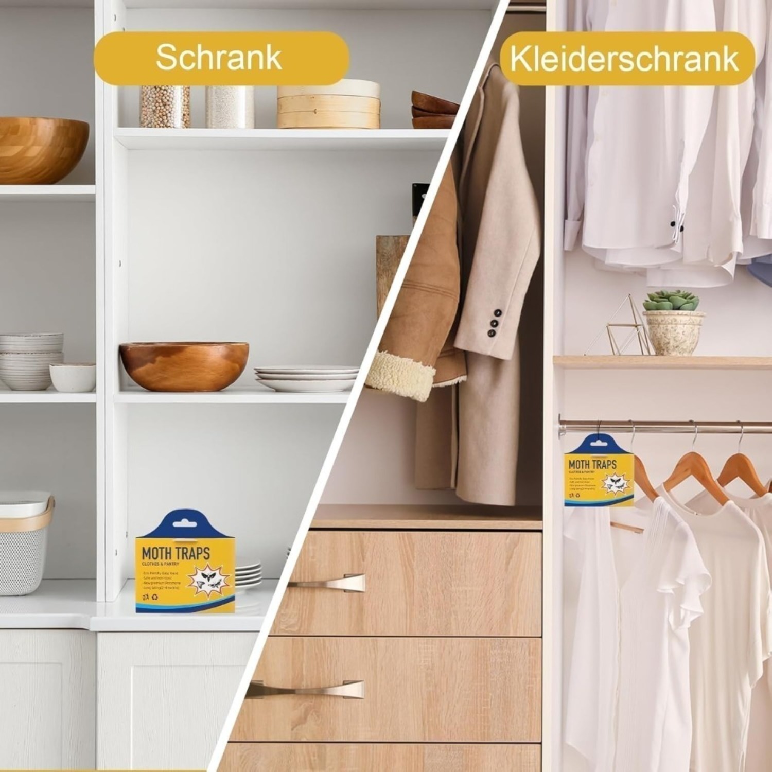 20-piece Clothes Moth Trap Set For Closets And Storage Rooms