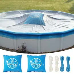 Designer Pool Air Cushion Set - 2 Square Cushions & Tether Strings