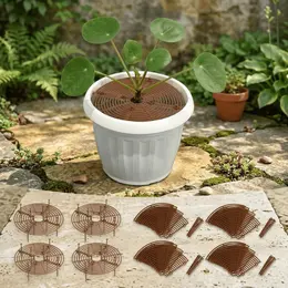 Round Flower Pot Grids, 4-Piece Set Of Plant Protection Grids For Flower Pots, Round Plastic Soil Cover For Houseplants, Practical Plant Protection Cover For Spring Planting