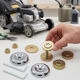 11-Piece Lawn Mower Replacement Parts Set With Pressure Plate, Guide Plate, Nuts & Storage Box—Accessories For Hand Tools