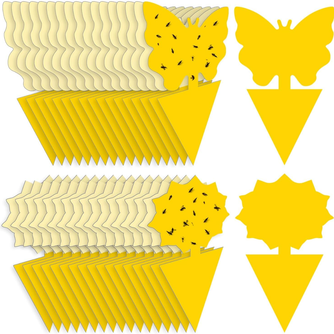 Fruit Fly Traps Fungus Gnat Traps Yellow Sticky Bug Traps 36 Pack No Harm And Odorless For Indoor Outdoor Use Protect The Plant