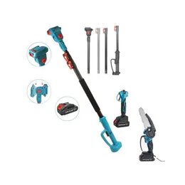 New Rechargeable Lithium Battery Chainsaw, Garden Outdoor Single-hand Saw, Telescopic High-branch Pruning Shears, High-branch Saw Handle Set