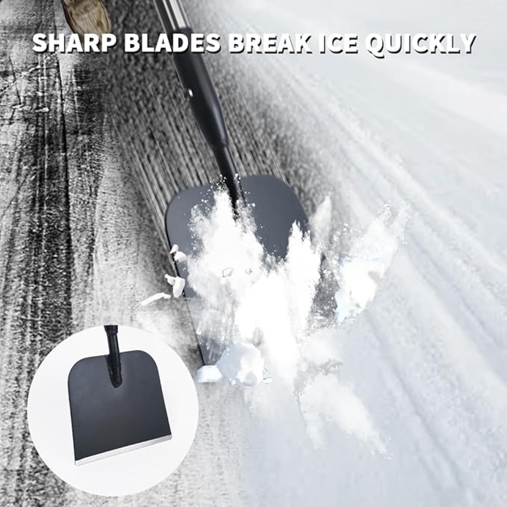 Black Snow Shovel, Ice Shovel, Grading And Snow Removal Machine, Ice Spike Removal Tool, Roadside Garden Cleaning Scraper, Lawn Edge Weed Removal Tool DXNTM2408471 DXNTM2408471