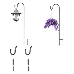 Pack Of 2 Garden Shepherd's Hooks, Metal Garden Stake Hooks, Lantern Holders, Iron Lantern Poles, Lanterns, Garden Stakes, Shepherd's Hooks For Solar Lights, Flower Balls, Birdhouses, Weddings