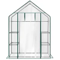Product image of Mini Walk-in Greenhouse with PVC Cover, 4-Shelf, 56x29x77 inch