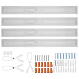 Product image of 4-Pack 4FT LED Wraparound Flush Mount Light, 50W, 5500LM, 6500K
