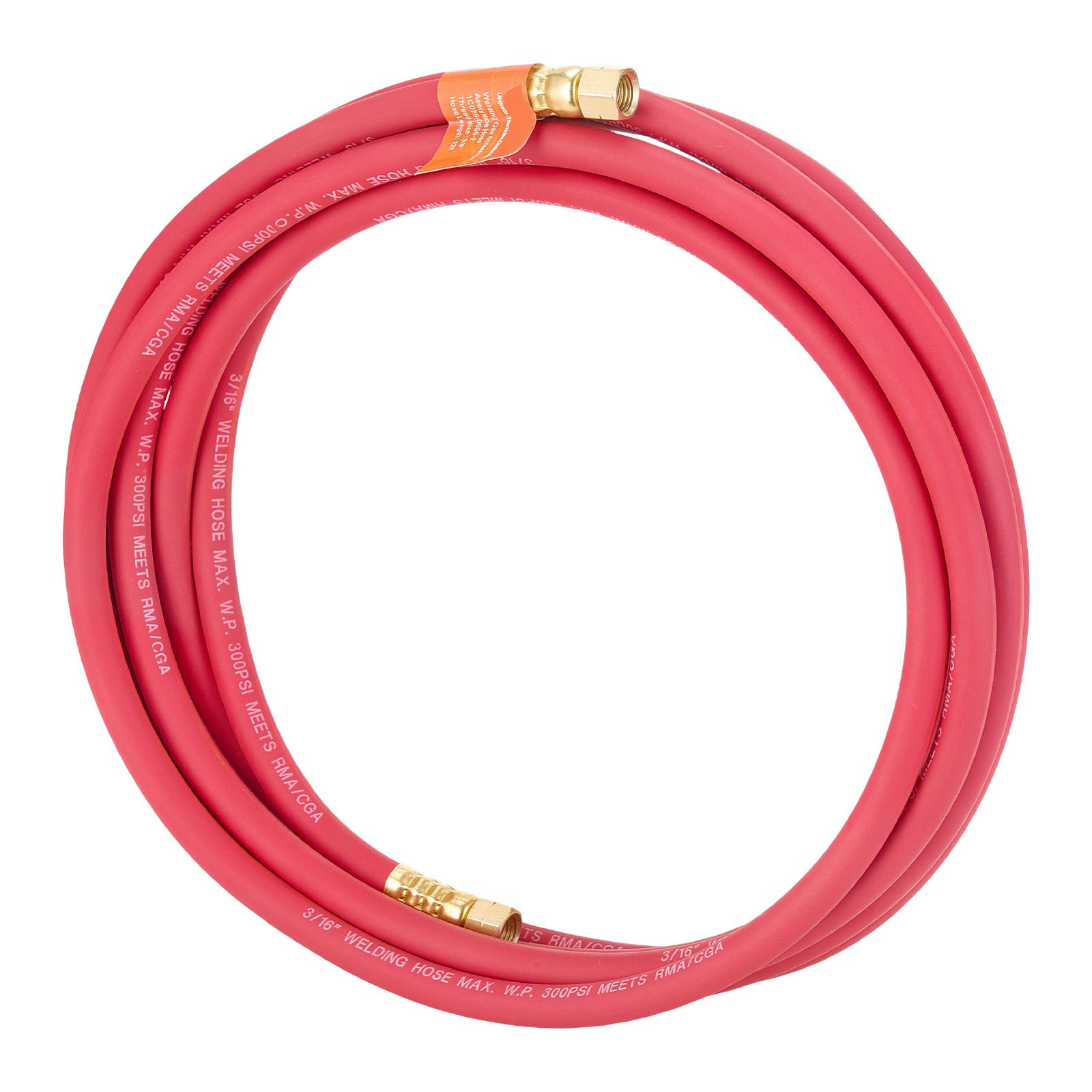 Main product image of AH-12 Acetylene Torch Hose, 3/16-inch x 12 ft, R Grade, 3/8-24 LH A-Type Fittings