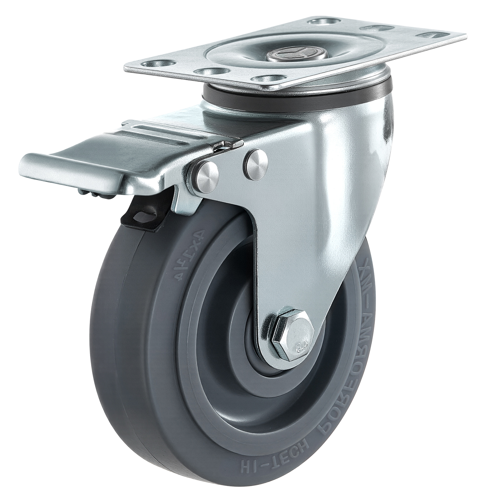 Main product image of 5 Inch Caster Wheels, Set of 4 for Food Pan Carriers, 2 Swivel with Brake, 2 Rigid