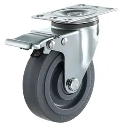 Product image of 5 Inch Caster Wheels, Set of 4 for Food Pan Carriers, 2 Swivel with Brake, 2 Rigid