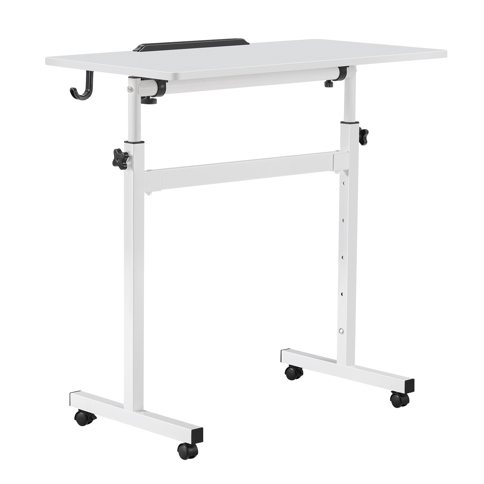 Main product image of 32 x 16 In Adjustable Height Mobile Standing Desk, Tilting Top, Lockable Casters